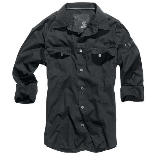 40052-slimfit-shirt-brandit-black-front
