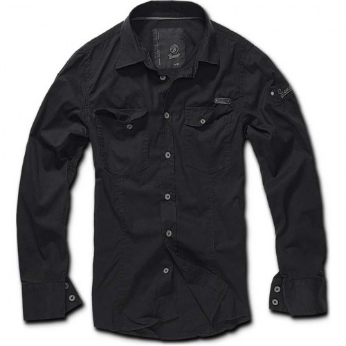 40052-slimfit-shirt-brandit-black-front