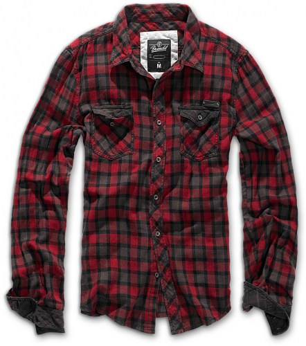 401684 CHECKSHIRT DUNCAN RED-BROWN Brandit