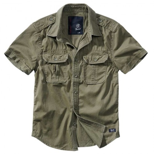 Brandit Vintage Denim Olive shortsleeve shirt