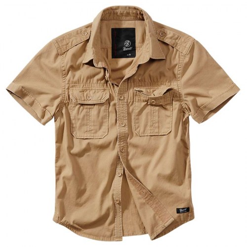 Brandit Vintage Denim Camel shortsleeve shirt