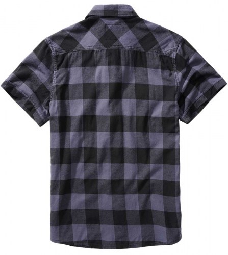 403228 Checkshirt HalfSleeve Black-Grey Gingham Brandit