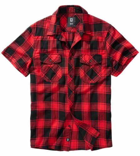 403241 Checkshirt HalfSleeve Red-black Brandit