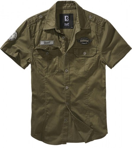 40331 Luis Vintage Olive shirt Short Sleeve Brandit