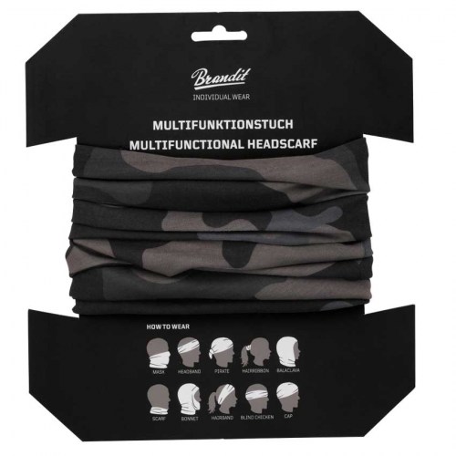 7016-4 Multifunctional Head scarf DarkCamo Brandit