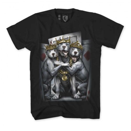 A0456 Tshirt 2 of a K9 PitBulls Black Ogabel