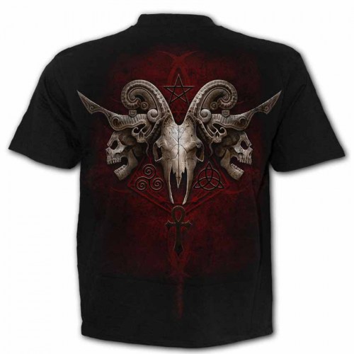 D105M101 Tshirt Faces of Goth Black spiral Direct