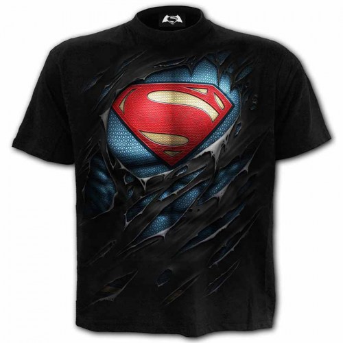 G407M101 Tshirt Superman - Ripped Spiral Direct