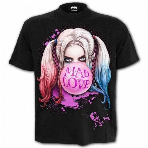 G412M121 Tshirt Harley Quinn - Mad Love Spiral Direct