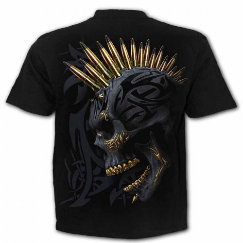 WM140600 Tshirt Black Gold SpiralDirect