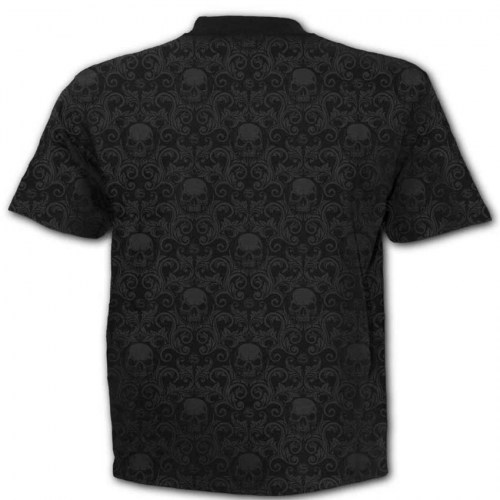 PL639 Tshirt Scroll Impression Urban Fashion Black SpiralDirect