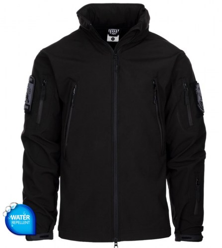 SoftShell Jacket SniperPro Black 100% WaterResisant 101 inc