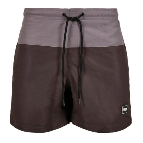 TB1026 Swimshort Block Blackbird - Asphalt Urban Classics