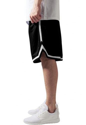 TB243 Stripes mesh Black/White Shorts Urban Classics