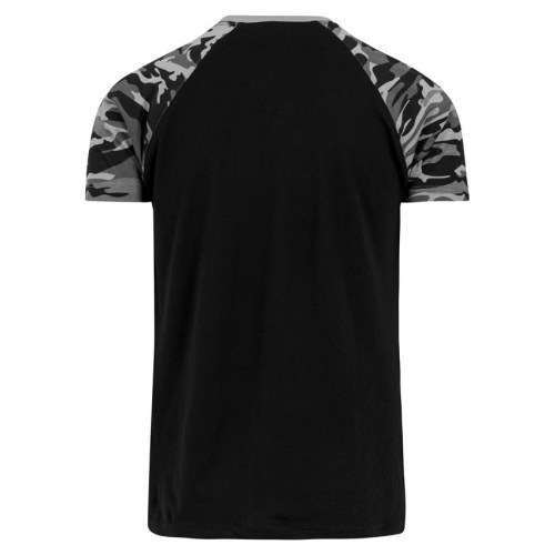 Tshirt Raglan Contrast Black-DarkCamo