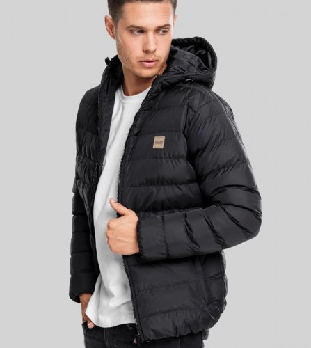 TB863 Basic Bubble Black Jacket Urban Classics